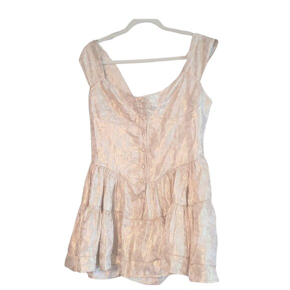 VANESSA MOORE Limited Edition Elizabeth Romper Dress ~ Victorian Gold. Sz Large - Picture 3 of 8